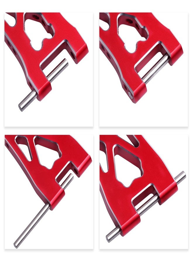 AllinRC Aluminum Lower Suspension Arms Front & Rear for Redcat Blackout XTE Upgrades, fit for Redcat Blackout XBE SC Pro Replace Parts BS213-007 / BLH-0002GM, 4pcs (Red) - Image 3